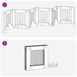Cancello per cani pieghevole con supporti 6 pcs Rovere Sonoma