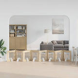 Cancello per cani pieghevole con supporti 8 pcs Rovere Sonoma