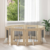 Cancello per cani con supporti 8 pcs Rovere Sonoma 60 x 60 cm
