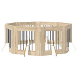 Cancello per cani pieghevole con supporti 8 pcs Rovere Sonoma