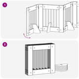 Cancello per cani con supporti 8 pcs Rovere Sonoma 60 x 60 cm