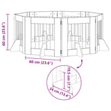 Cancello per cani pieghevole con supporti 8 pcs Rovere Sonoma