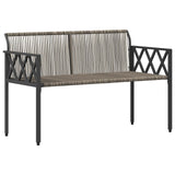 Set Mobili da Esterno 4 pcs Grigio e Blu Navy polyrattan