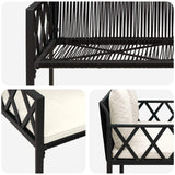Panchine da esterno 2 -Seater 116 x 56 x 75 cm polyrattan