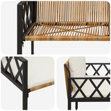 Panchine da esterno 2 -Seater 116 x 56 x 75 cm polyrattan