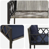 Panchine da esterno 2 -Seater 116 x 56 x 75 cm polyrattan