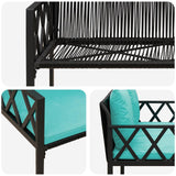 Panchine da esterno 2 -Seater 116 x 56 x 75 cm polyrattan
