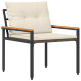 Set Mobili da Esterno 3 pcs Bianco Crema polyrattan