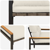 Panchina da esterno 2 -Seater 116 x 67,5 x 72 cm polyrattan