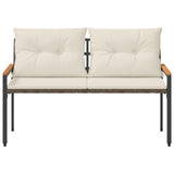 Panchina da esterno 2 -Seater 116 x 67,5 x 72 cm polyrattan