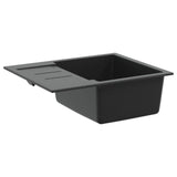 Lavello Nero 620 x 500 mm 80% Quarzo e 20% Resina