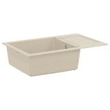 Lavello Beige 780 x 500 mm 80% Quarzo e 20% Resina