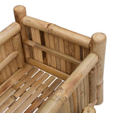 Vaso da Giardino con Supporto Naturale 50 x 38 x 114 cm Bambù