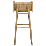 Vaso da Giardino con Supporto Naturale 50 x 38 x 114 cm Bambù