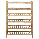 Scarpiera con lo scaffale Naturale 68 x 28 x 96 cm Bambù