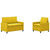 Set di divani 2 pcs Giallo Velluto