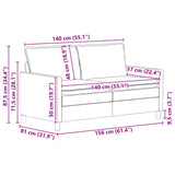 Set di divani 2 pcs Crema Velluto