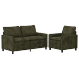Set di divani 2 pcs Verde Poliestere