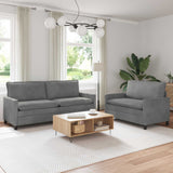 Set di divani 2 pcs Grigio Scuro Velluto