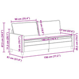 Set di divani 2 pcs Grigio Scuro Velluto
