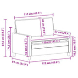 Set di divani 2 pcs Grigio Scuro Velluto