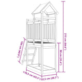 Torre da Gioco Marrone 52,5 x 110,5 x 215 cm Pino massello