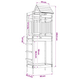 Torre da Gioco Marrone Legno Impregnato Solido