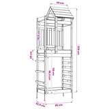 Torre da Gioco Marrone 52,5 x 85 x 238 cm Legno Douglas Solido