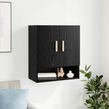 Armadietto a muro Rovere Nero 60 x 31 x 70 cm Legno truciolato