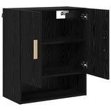 Armadietto a muro Rovere Nero 60 x 31 x 70 cm Legno truciolato