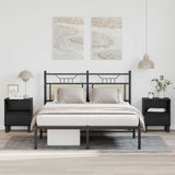 Armadietto per letto con cassetto Rovere Nero 40 x 35 x 50 cm