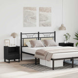 Armadietto per letto con cassetto Rovere Nero 40 x 35 x 50 cm
