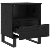 Armadietto per letto con cassetto Rovere Nero 40 x 35 x 50 cm