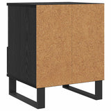 Armadietto per letto con cassetto Rovere Nero 40 x 35 x 50 cm