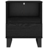 Armadietto per letto con cassetto Rovere Nero 40 x 35 x 50 cm