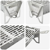 Focolare da campeggio 42 x 22 x 18 cm Acciaio Inox Argento