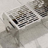 Focolare da campeggio 42 x 22 x 18 cm Acciaio Inox Argento
