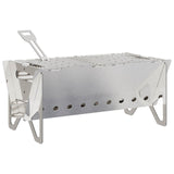 Focolare da campeggio 42 x 22 x 18 cm Acciaio Inox Argento