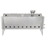 Focolare da campeggio 42 x 22 x 18 cm Acciaio Inox Argento