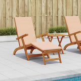 Lettino prendisole reclinabile e pieghevole 2 pcs Beige