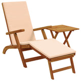 Lettino prendisole reclinabile e pieghevole 2 pcs Beige