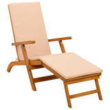Lettino prendisole reclinabile e pieghevole 2 pcs Beige