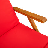 Lettino prendisole reclinabile e pieghevole 2 pcs Rosso