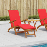 Lettino prendisole reclinabile e pieghevole 2 pcs Rosso