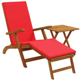 Lettino prendisole reclinabile e pieghevole 2 pcs Rosso