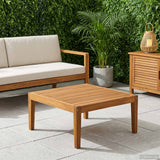 tavolo Legno di Acacia Massello Naturale 60 x 60 x 30 cm