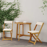 Sedie Bistro da Giardino 2 pcs Bianco Crema 40 x 53 x 80 cm