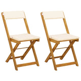 Sedie Bistro da Giardino 2 pcs Bianco Crema 40 x 53 x 80 cm