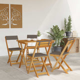 Sedie Bistro da Giardino 4 pcs Grigio Scuro 40 x 53 x 80 cm