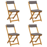 Sedie Bistro da Giardino 4 pcs Grigio Scuro 40 x 53 x 80 cm